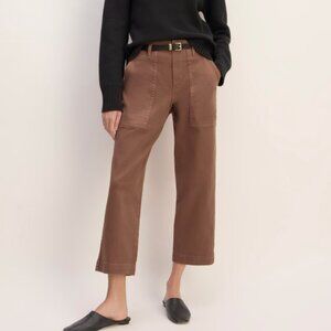 Everlane Women's Organic Utility Pant in Carob Brown, Size 6